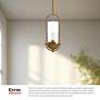 3_Alora Mood Cyrus E26 8-in Aged Gold/Clear Glass Pendant more views