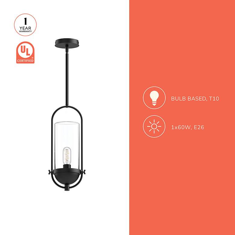 Image 4 Alora Mood Cyrus E26 8-in Aged Gold/Clear Glass Pendant more views