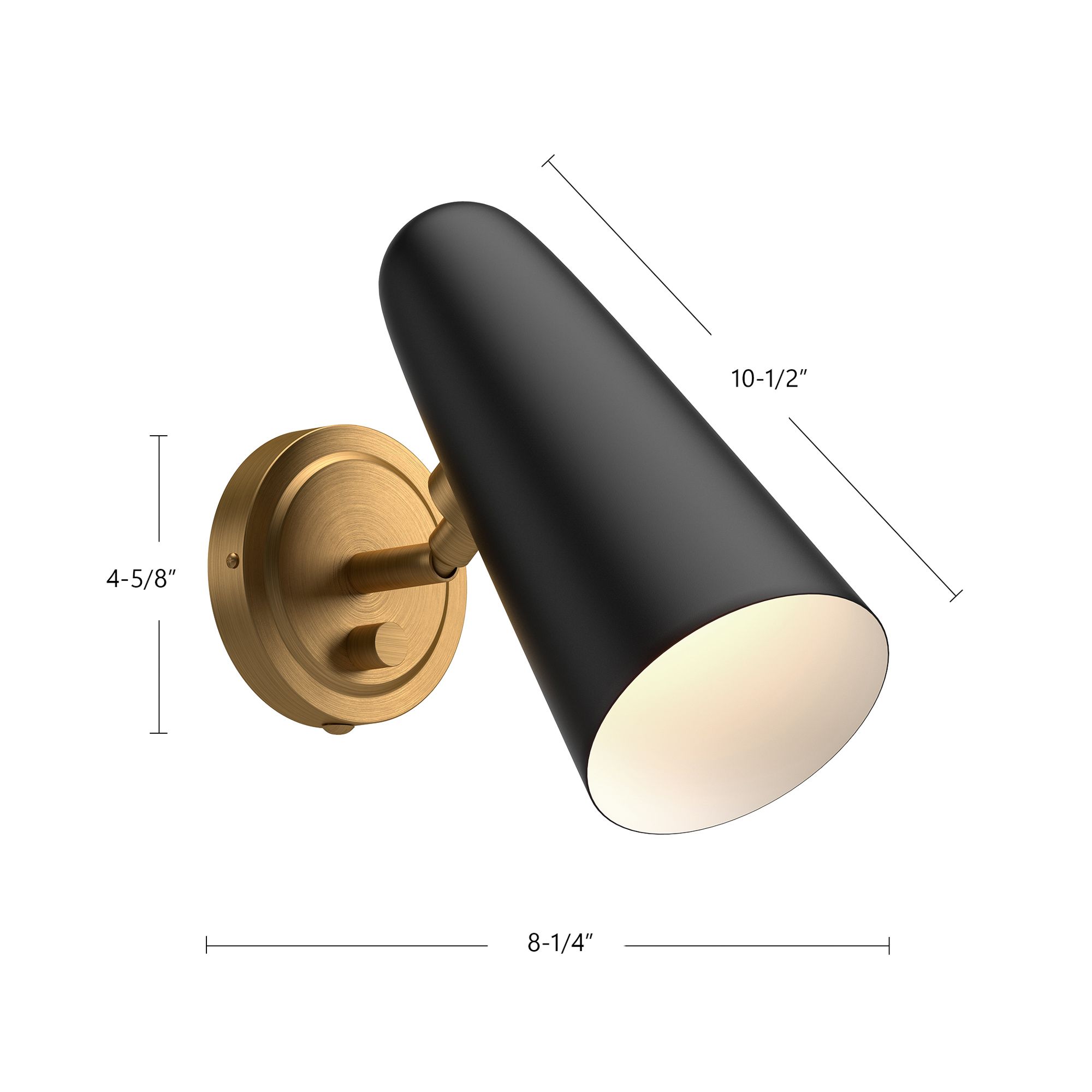 Image 6 Alora Mood Daniel E26 5-in Aged Gold/White Wall Vanity more views