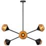3_Alora Mood Daphne E12 38-in Matte Black/Brown Cotton Rope Chandelier more views