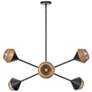 4_Alora Mood Daphne E12 38-in Matte Black/Brown Cotton Rope Chandelier more views