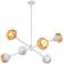 Alora Mood Daphne E12 38-in White/Brown Cotton Rope Chandelier