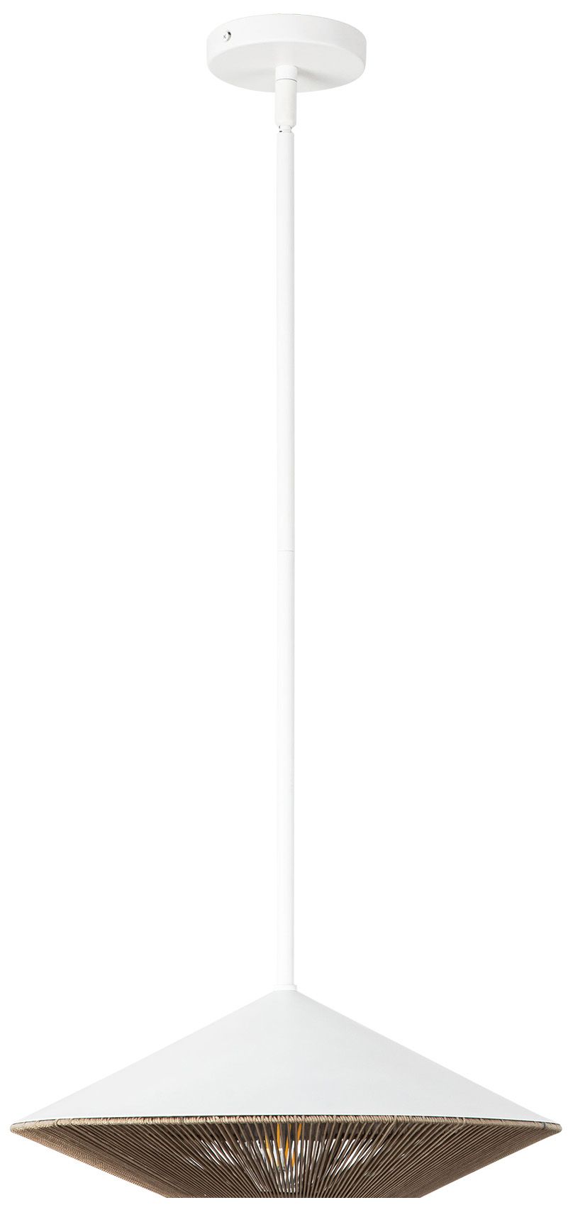 Image 2 Alora Mood Daphne E26 15-in White/Brown Cotton Rope Pendant more views