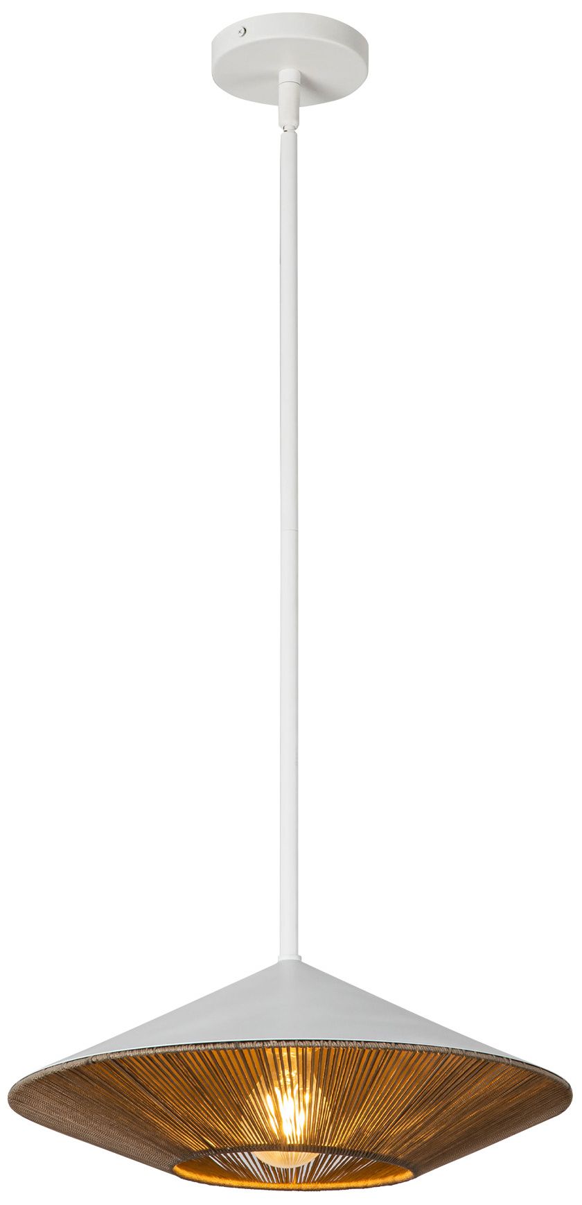 Image 3 Alora Mood Daphne E26 15-in White/Brown Cotton Rope Pendant more views