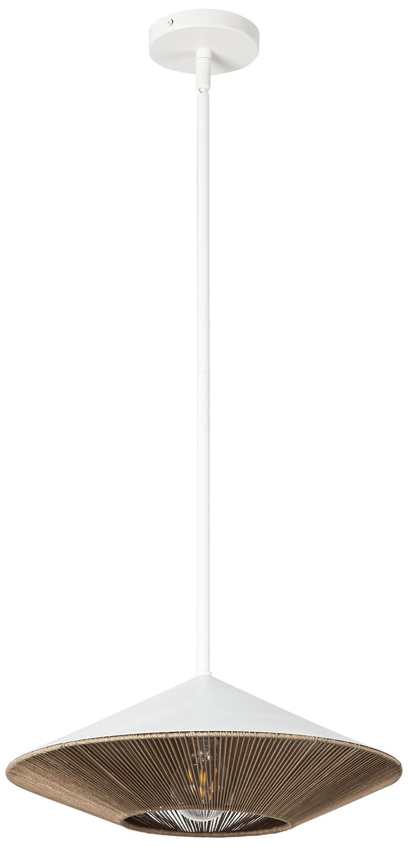 Image 4 Alora Mood Daphne E26 15-in White/Brown Cotton Rope Pendant more views