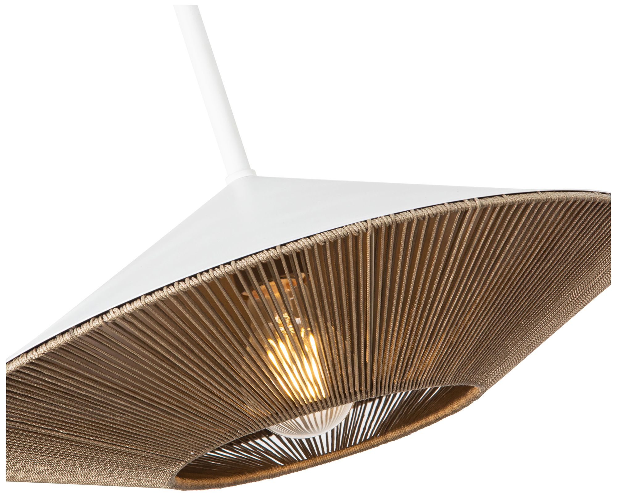 Image 5 Alora Mood Daphne E26 15-in White/Brown Cotton Rope Pendant more views