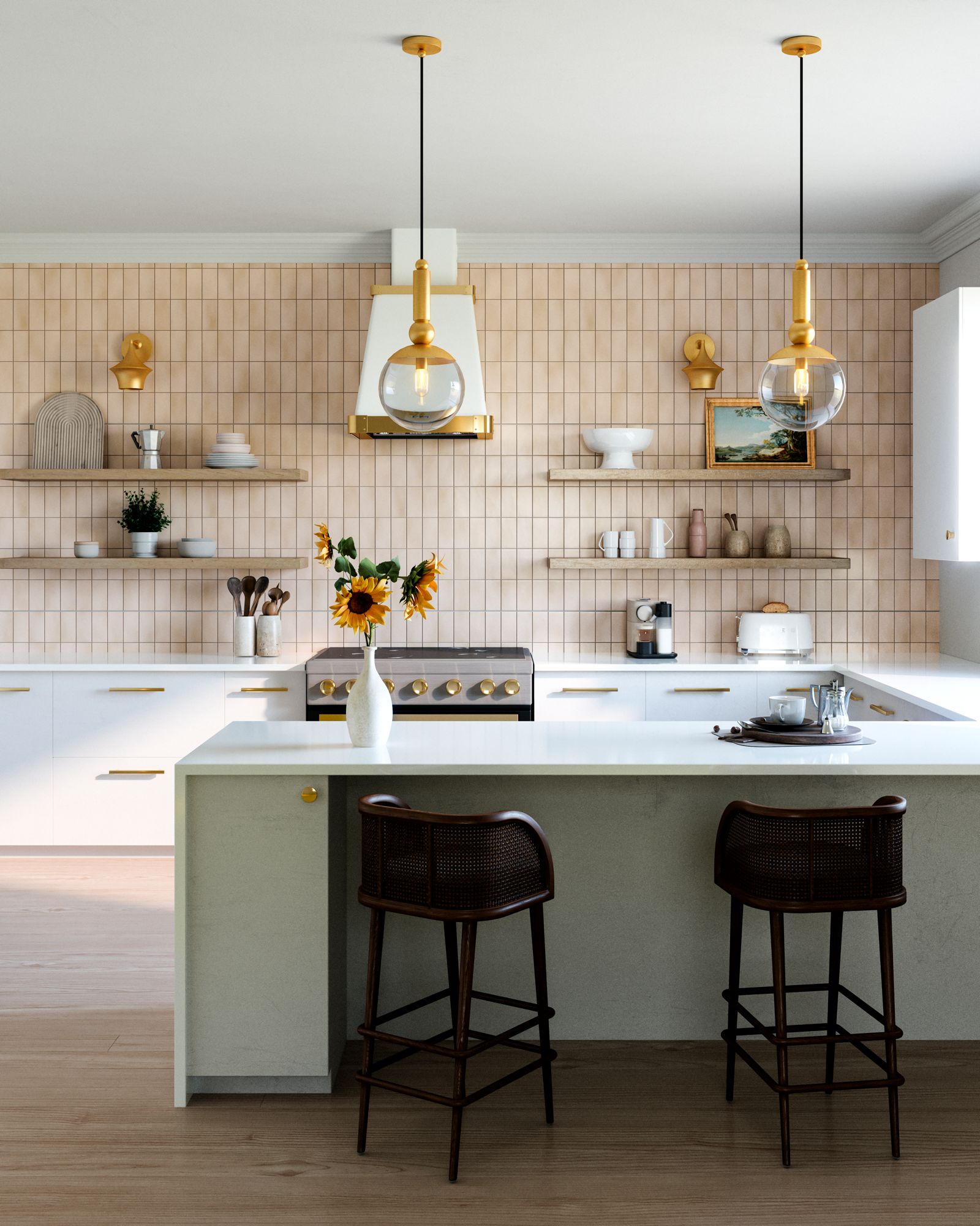 Image 3 Alora Mood Delilah E26 10-in Brushed Gold/Clear Glass Pendant more views