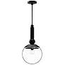 2_Alora Mood Delilah E26 10-in Clear Glass/Matte Black Pendant
