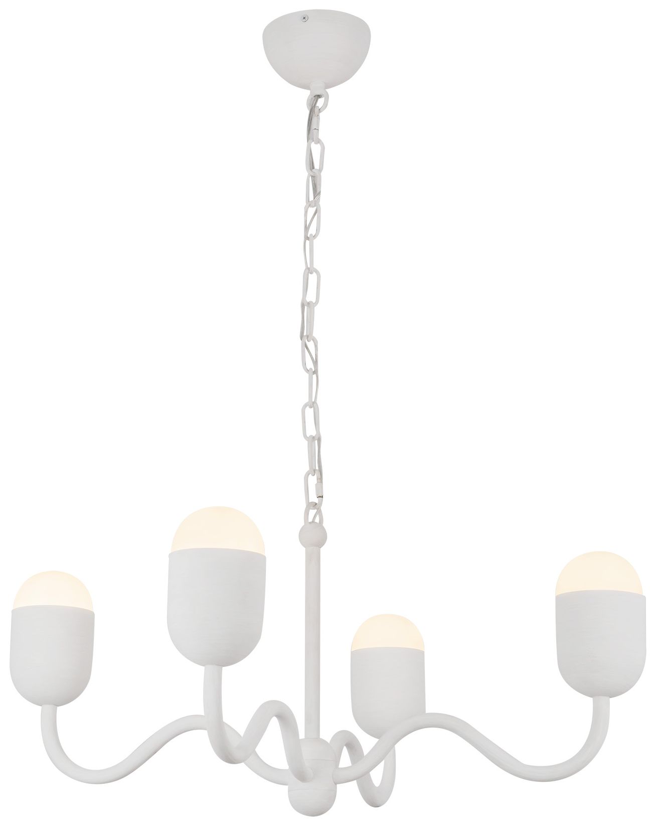 Image 2 Alora Mood Effie E12 27-in Antique White/Opal Glass Socket Chandelier more views