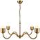 Alora Mood Effie E12 39-in Brushed Gold/Opal Glass Socket Chandelier