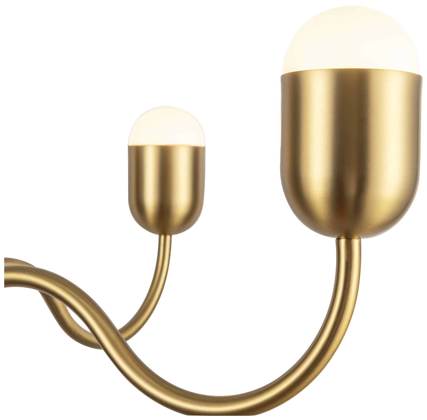 Image 3 Alora Mood Effie E12 39-in Brushed Gold/Opal Glass Socket Chandelier more views