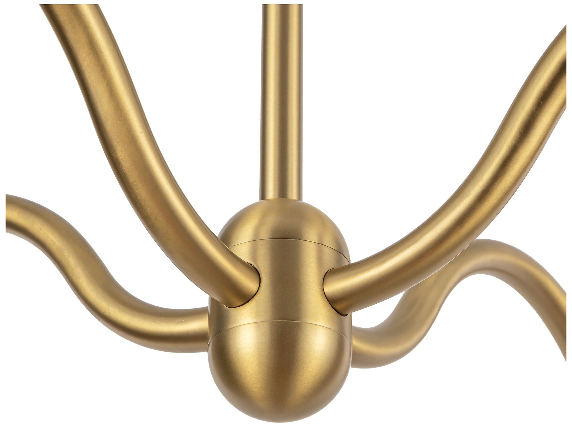 Image 4 Alora Mood Effie E12 39-in Brushed Gold/Opal Glass Socket Chandelier more views