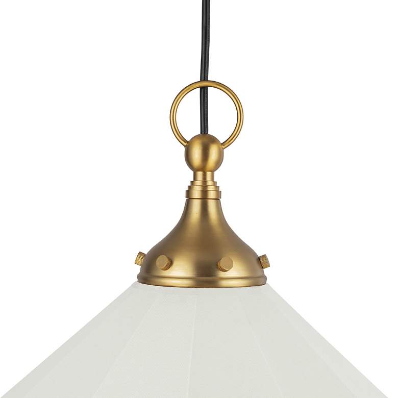 Image 4 Alora Mood Ellen E26 20-in Brushed Gold/White Linen Pendant more views