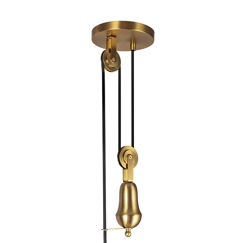 Image 5 Alora Mood Ellen E26 20-in Brushed Gold/White Linen Pendant more views