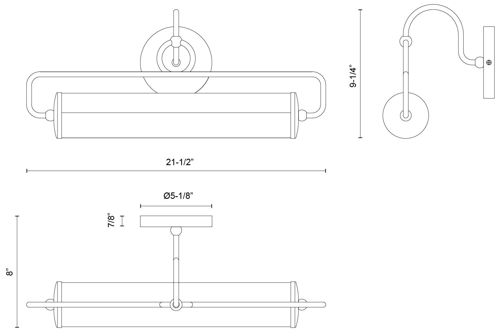 Alora Mood Ellen LED 21-in Brushed Gold LED Wall/Picture Light