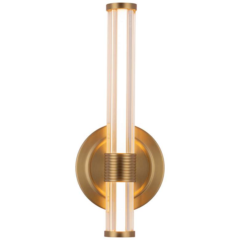 Image 1 Alora Mood Elsie LED 12-in Brushed Gold Wall Vanity