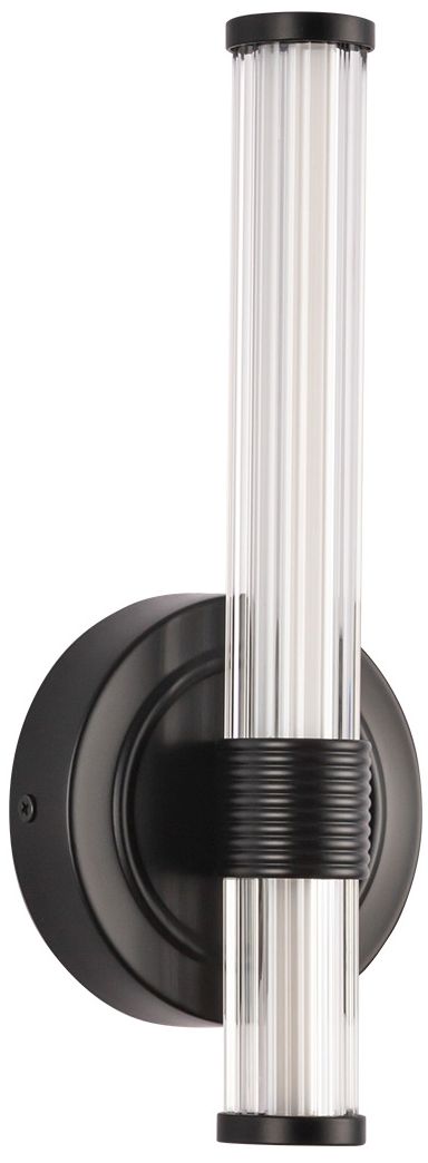 Image 3 Alora Mood Elsie LED 12-in Matte Black Wall Vanity more views