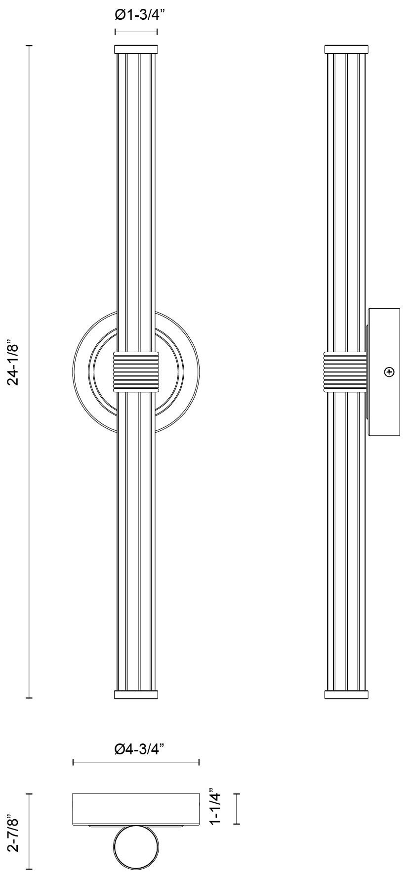 Image 6 Alora Mood Elsie LED 24-in Matte Black Wall Vanity more views