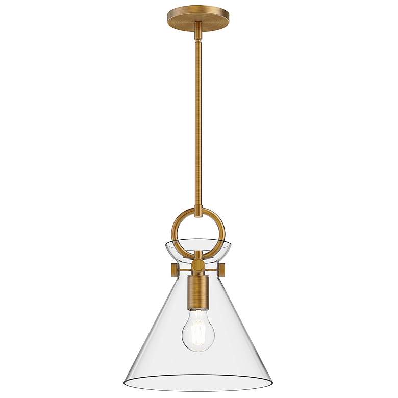 Image 1 Alora Mood Emerson E26 11-in Aged Gold/Clear Pendant