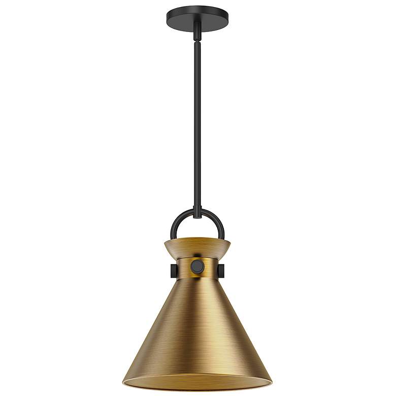 Image 1 Alora Mood Emerson E26 11-in Matte Black/Aged Gold Pendant
