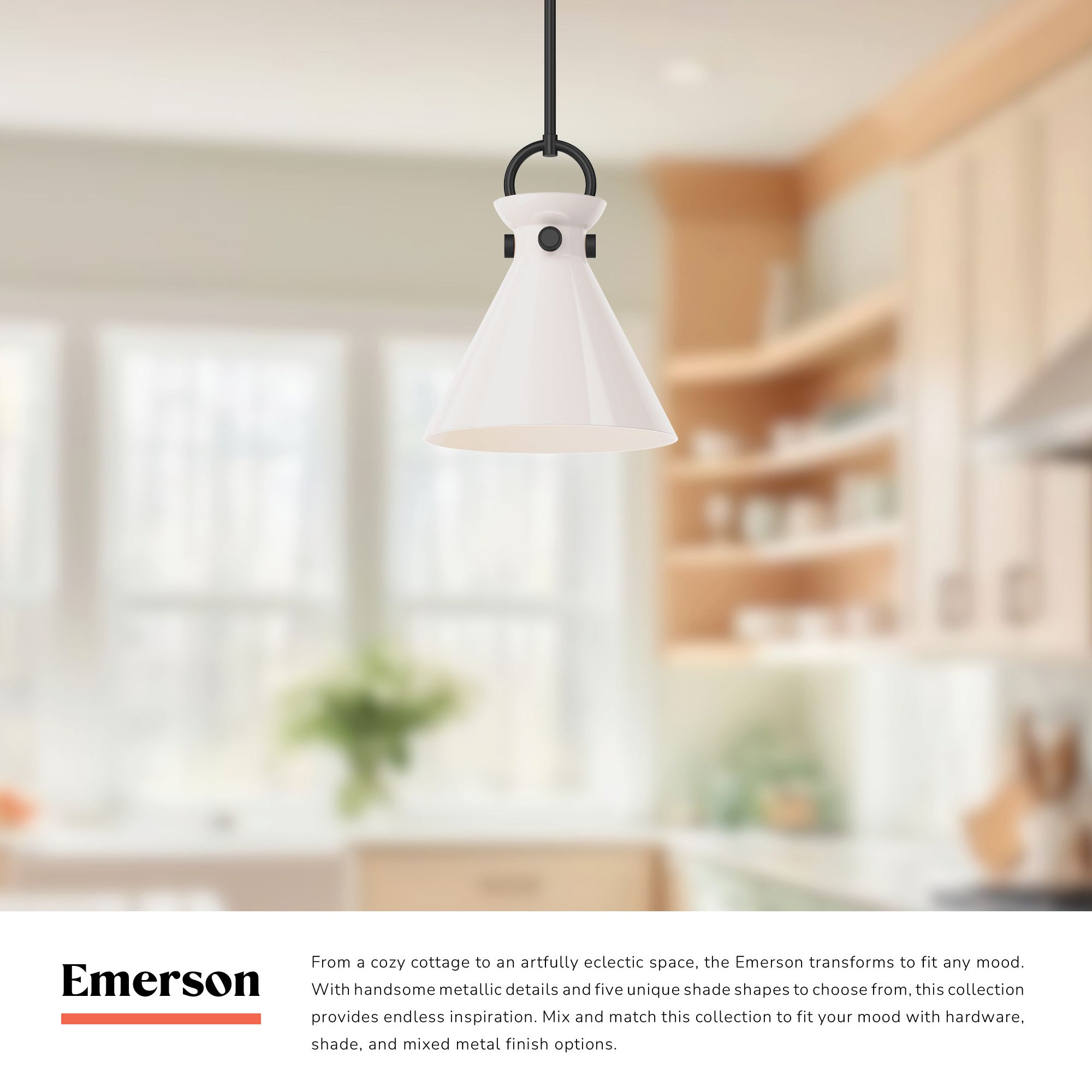 Image 3 Alora Mood Emerson E26 11-in Matte Black/Smoked Pendant more views