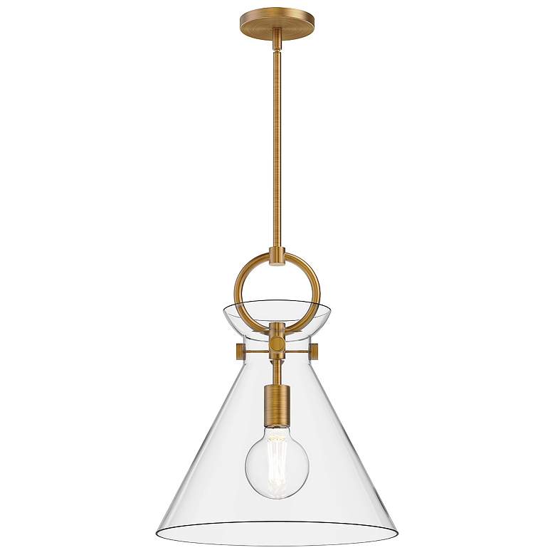 Image 1 Alora Mood Emerson E26 14-in Aged Gold/Clear Pendant
