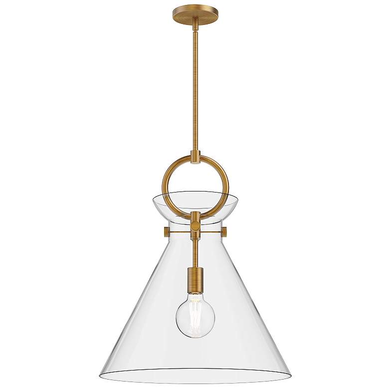 Image 1 Alora Mood Emerson E26 18-in Aged Gold/Clear Pendant
