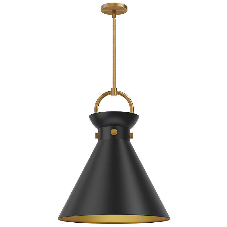 Image 1 Alora Mood Emerson E26 18-in Aged Gold/Matte Black Pendant