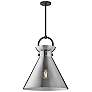 2_Alora Mood Emerson E26 18-in Matte Black/Smoked Pendant