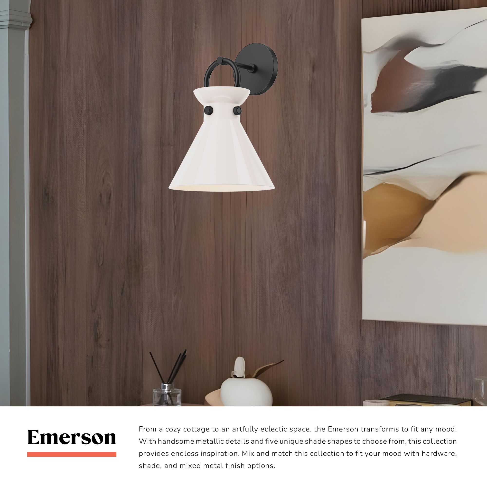 Image 2 Alora Mood Emerson E26 9-in Aged Gold/Clear Wall Vanity more views