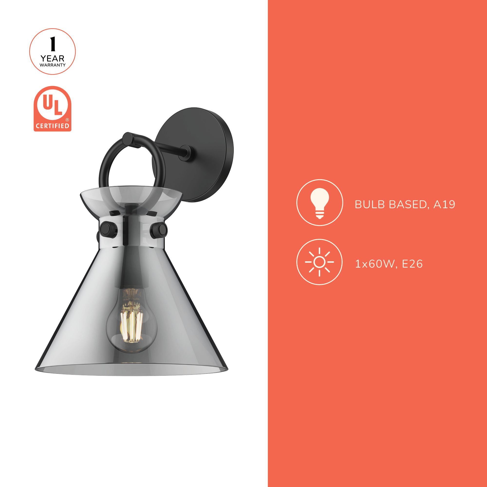 Image 3 Alora Mood Emerson E26 9-in Aged Gold/Glossy Opal Glass Wall Vanity more views