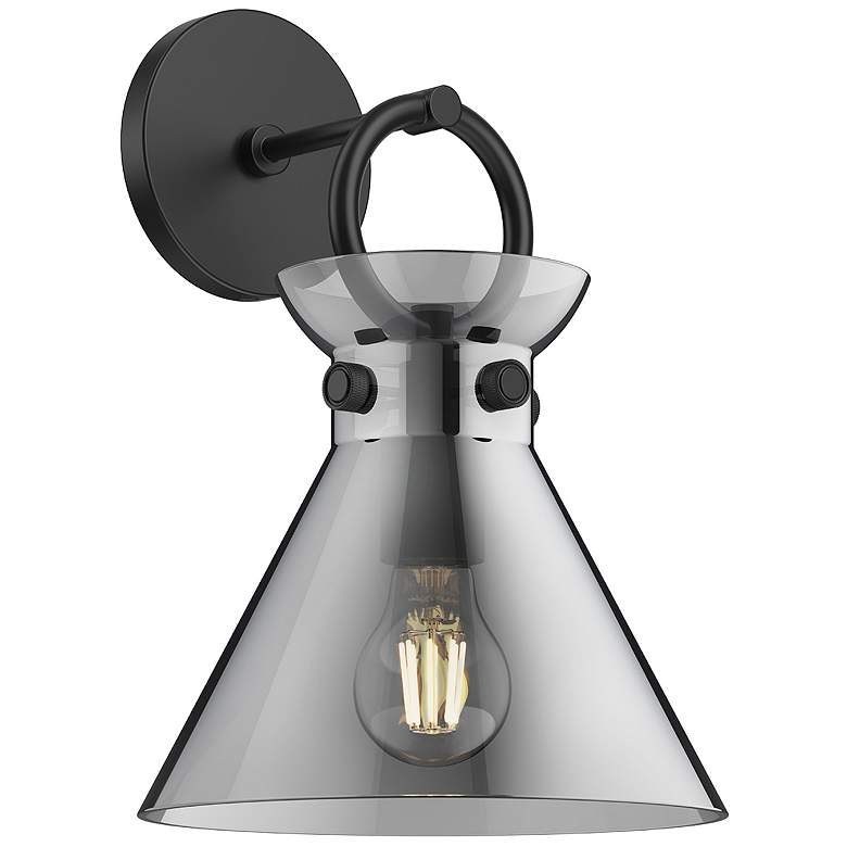 Image 1 Alora Mood Emerson E26 9-in Matte Black/Smoked Wall Vanity