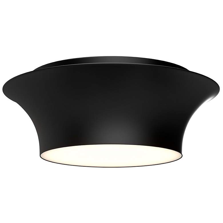 Image 1 Alora Mood Emiko E26 12-in Matte Black Flush Mount