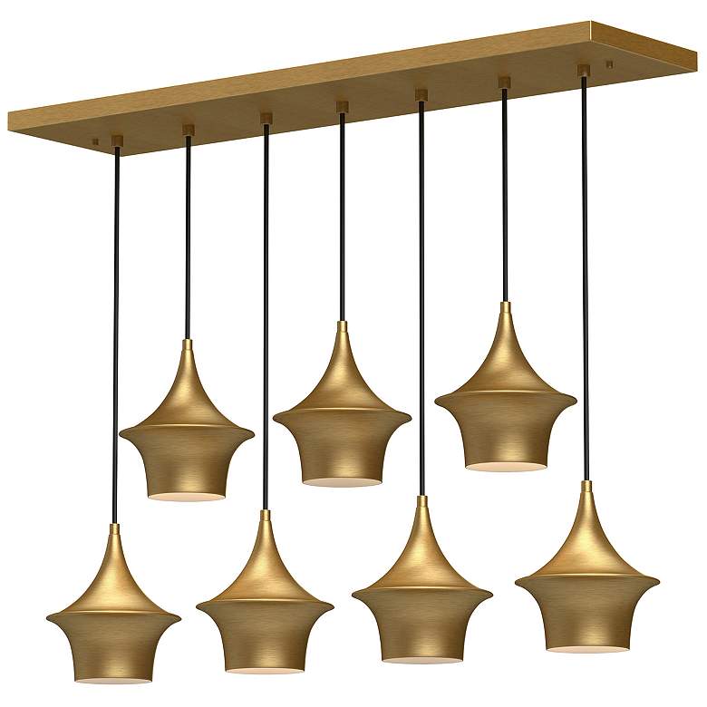 Image 1 Alora Mood Emiko E26 36-in Brushed Gold Linear Pendant