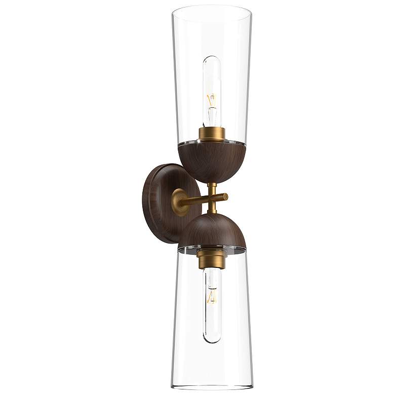 Image 1 Alora Mood Emil E26 5-in Aged Gold/Walnut Wall Vanity