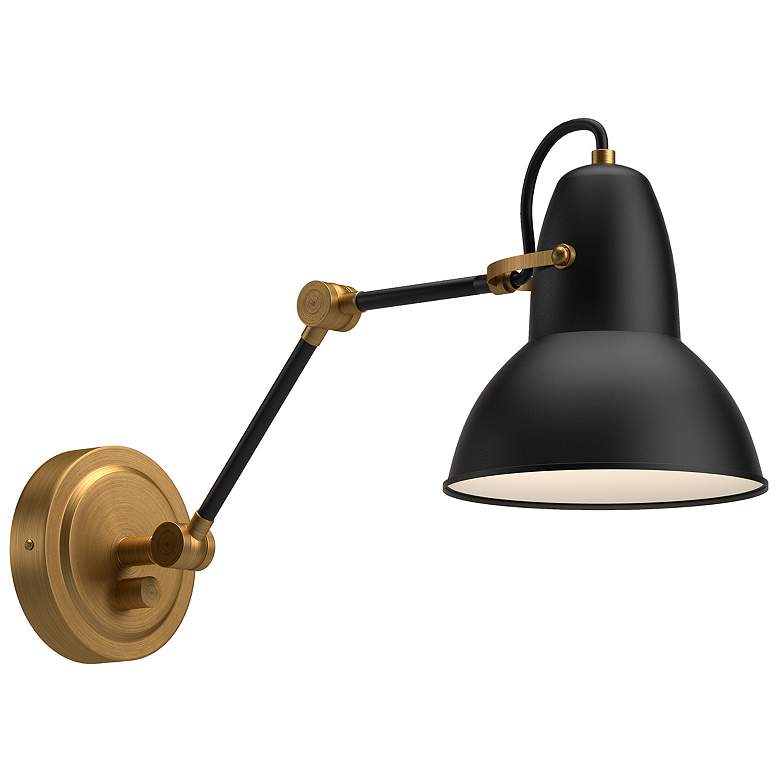 Image 1 Alora Mood Felix E26 6-in Aged Gold/Matte Black Wall Vanity