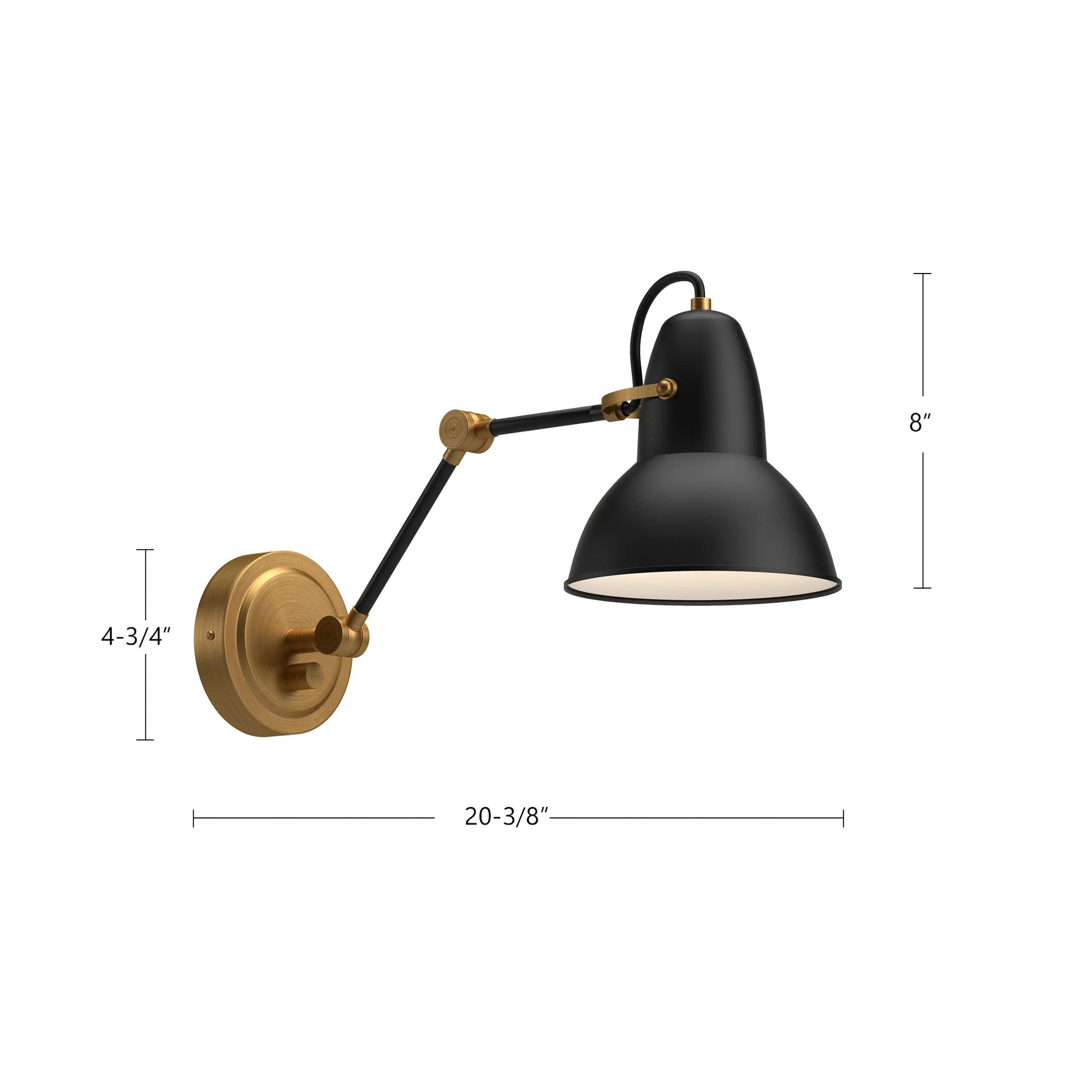 Image 6 Alora Mood Felix E26 6-in Aged Gold/Matte Black Wall Vanity more views