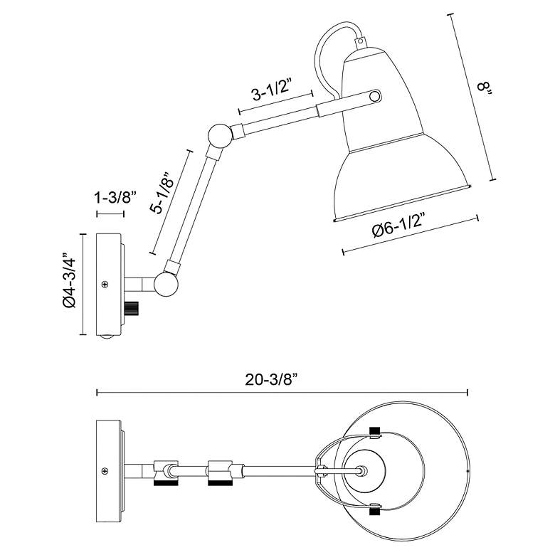 Image 4 Alora Mood Felix E26 6-in Aged Gold/White Wall Vanity more views