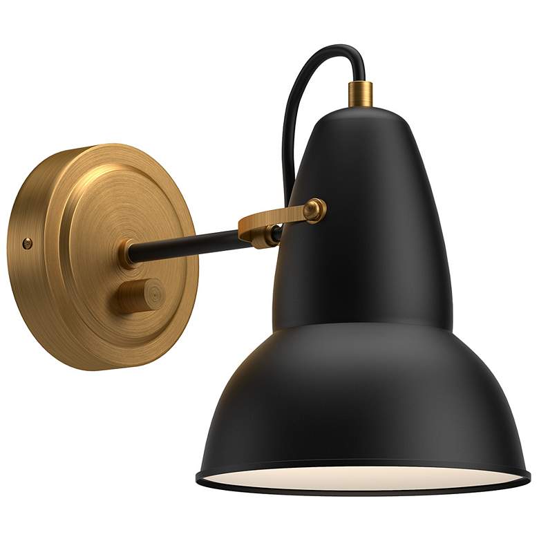 Image 1 Alora Mood Felix E26 7-in Aged Gold/Matte Black Wall Vanity