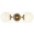 Alora Mood Fiore E12 18-in Brushed Gold/Glossy Opal Glass Wall Vanity