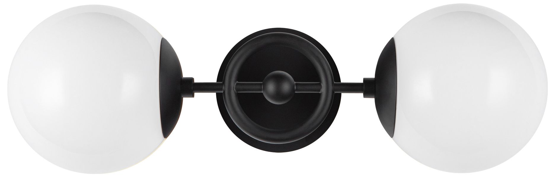 Image 2 Alora Mood Fiore E12 18-in Matte Black/Glossy Opal Glass Wall Vanity more views