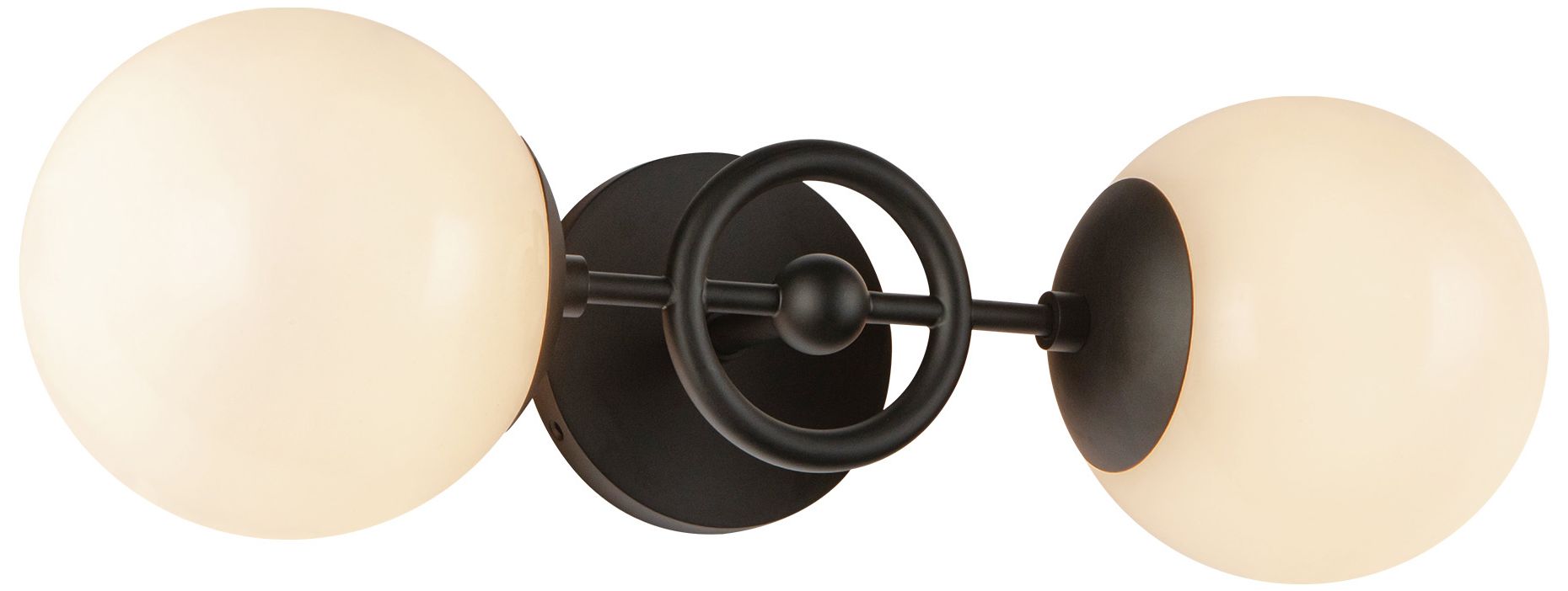 Image 3 Alora Mood Fiore E12 18-in Matte Black/Glossy Opal Glass Wall Vanity more views