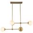 Alora Mood Fiore E12 42-in Brushed Gold/Glossy Opal Glass Chandelier