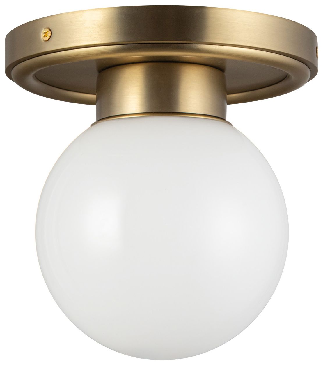 Image 2 Alora Mood Fiore E12 6-in Brushed Gold/Glossy Opal Glass Semi-Flush Mount more views