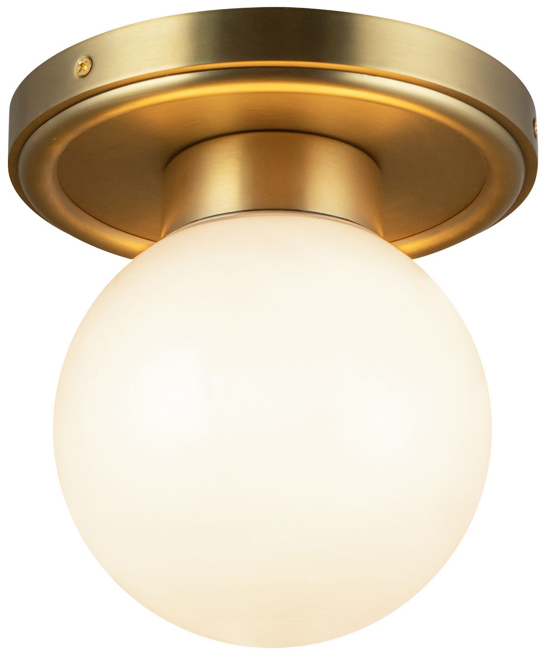 Image 3 Alora Mood Fiore E12 6-in Brushed Gold/Glossy Opal Glass Semi-Flush Mount more views