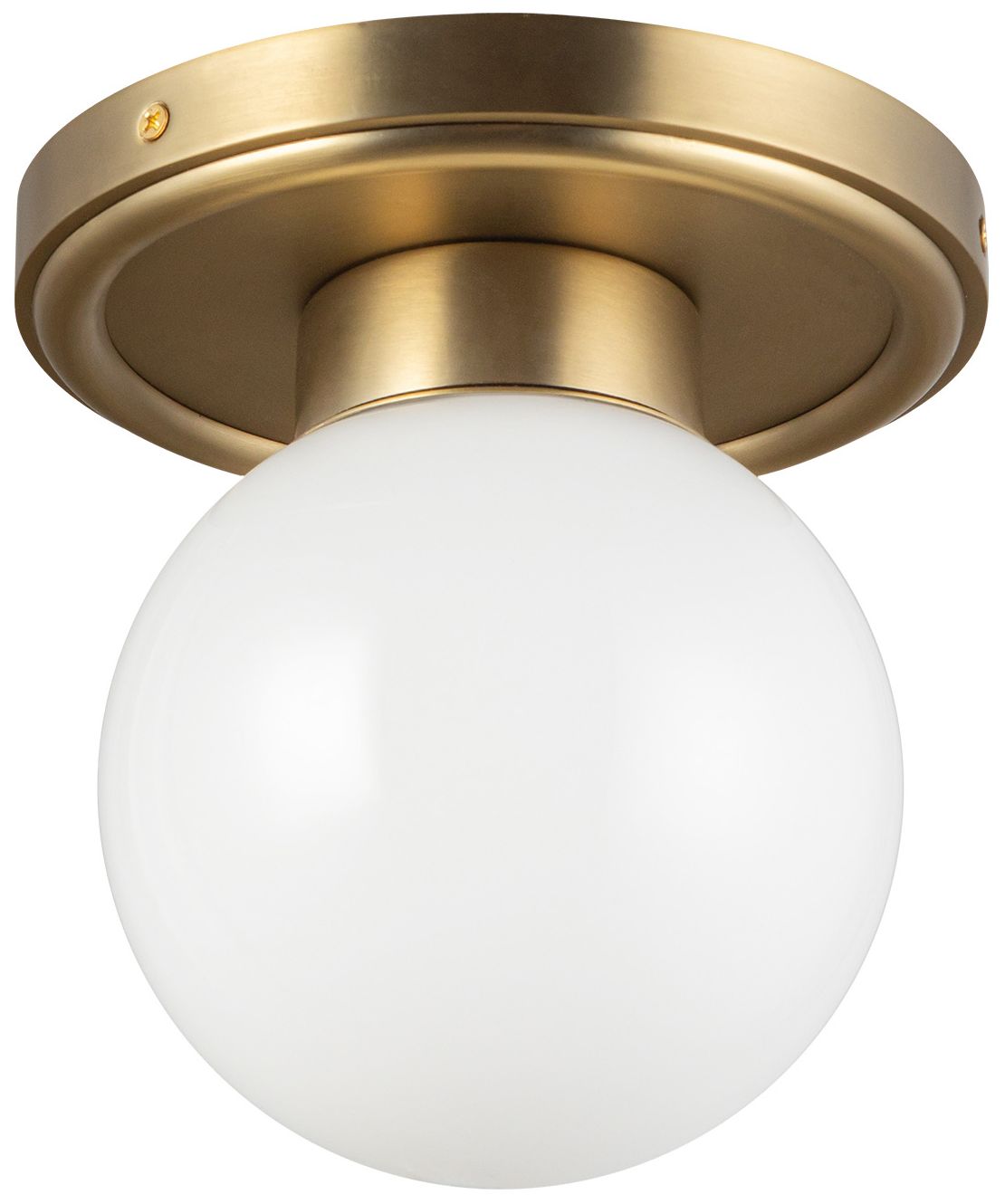 Image 4 Alora Mood Fiore E12 6-in Brushed Gold/Glossy Opal Glass Semi-Flush Mount more views
