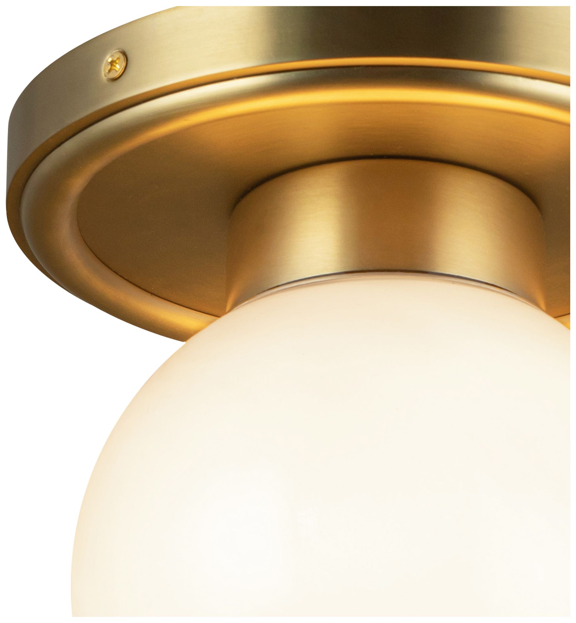 Image 5 Alora Mood Fiore E12 6-in Brushed Gold/Glossy Opal Glass Semi-Flush Mount more views