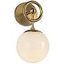 7_Alora Mood Fiore E12 6-in Brushed Gold/Glossy Opal Glass Wall Vanity more views