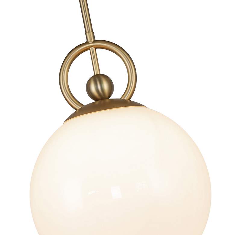 Image 5 Alora Mood Fiore E26 10-in Brushed Gold/Glossy Opal Glass Pendant more views