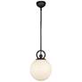 1_Alora Mood Fiore E26 10-in Matte Black/Glossy Opal Glass Pendant